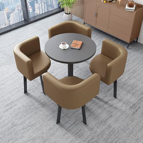 ZDFTGKM Konferenz Couchtisch Ess- und Stühle 4er Set Büro Empfang Verhandlungsstuhl Kombination Set Geeignet für Lounge Wohnzimmer (Col ZDFTGKM Konferenz Couchtisch Ess- und Stühle 4er Set Büro Empfang Verhandlungsstuhl Kombination Set Geeignet für Lounge Wohnzimmer (Col von ZDFTGKM