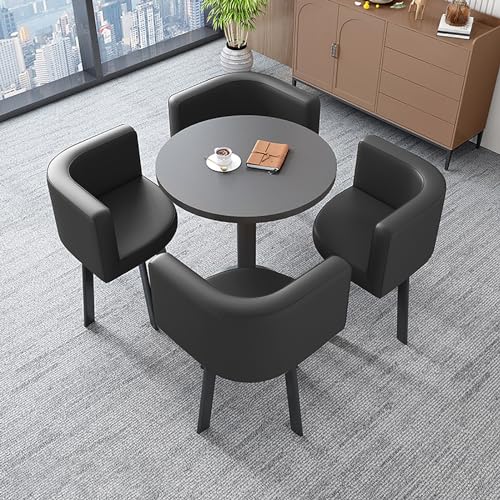 ZDFTGKM Konferenz Couchtisch Ess- und Stühle 4er Set Büro Empfang Verhandlungsstuhl Kombination Set Geeignet für Lounge Wohnzimmer (Col ZDFTGKM Konferenz Couchtisch Ess- und Stühle 4er Set Büro Empfang Verhandlungsstuhl Kombination Set Geeignet für Lounge Wohnzimmer (Col von ZDFTGKM
