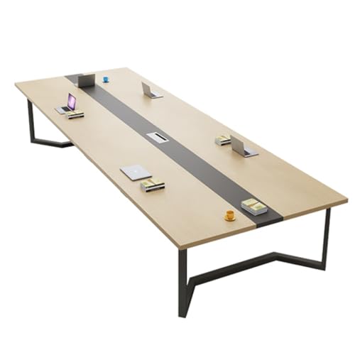 ZDFTGKM Konferenztisch, Meeting-Seminarausbildung Umsetzung modern für 8 Personen, Büro Vorstandssaal (350 x 140 cm) von ZDFTGKM