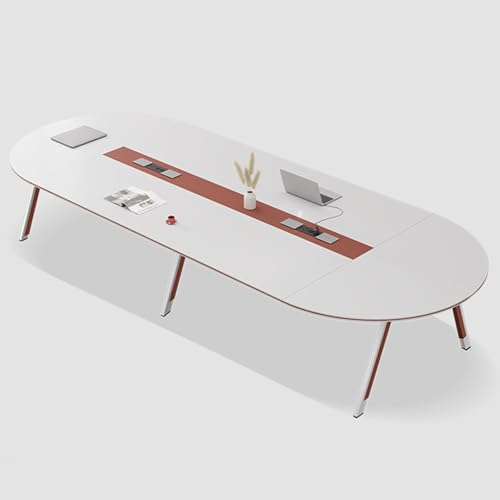 ZDFTGKM Konferenztisch, großer Konferenztisch, Arbeitsplatz, Sitzungssaal, Büro, Computer, ovaler Seminartisch für Heimbüro, Zimmer (240 cm) von ZDFTGKM