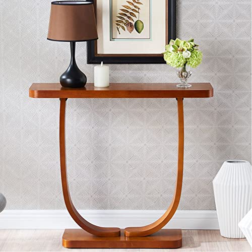 ZDFTGKM Konsolentisch aus Massivholz, 80 cm hoch, 1 Regal, Akzent für Flur, chinesischer Trennschrank, lang an der Wand, Korridor, Veranda, Beistelltisch, Kirschrot, 109,2 x 22,9 x 78,7 cm (L x B x H) von ZDFTGKM