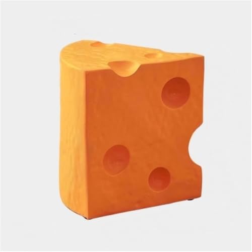 ZDFTGKM Kreativer Beistelltisch, multifunktionaler Harzhocker, Akzenttisch, geeignet für kleine Räume, Wohnzimmer, Schlafzimmer und Heimdekoration (Orange) von ZDFTGKM
