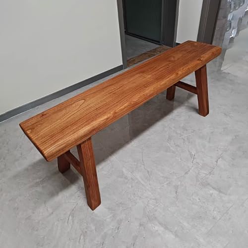 ZDFTGKM Massivholz Eingangsbank Bauernhaus-Stil, Holzbänke einfache Montage für Eingang/Schlafzimmer/Wohnzimmer (120 x 26 x 45 cm) von ZDFTGKM
