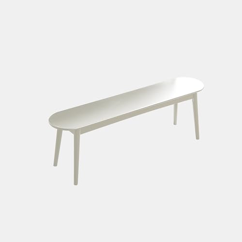 ZDFTGKM Massivholzbank, moderner Eingangshocker, Küchentisch für den Innenbereich, Wohnzimmer, Flur, Schlafzimmer (Weiß, 100 x 30 x 45 cm) von ZDFTGKM