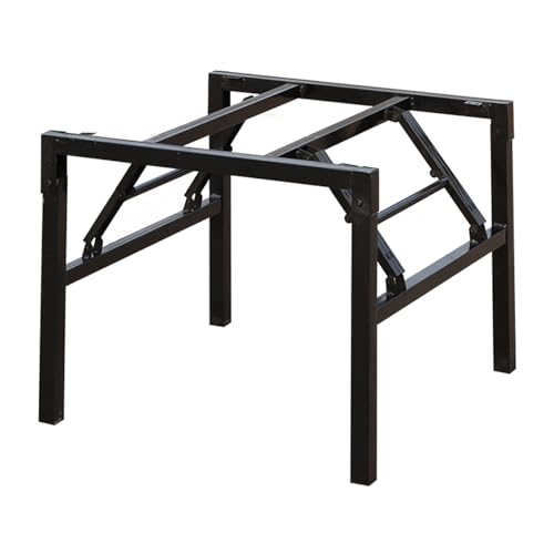 ZDFTGKM Metall-Tischbeine, Möbelbeine, zusammenklappbar, robust, für Tisch, Schreibtisch usw. (schwarz, 50 x 50 x 72 cm) von ZDFTGKM