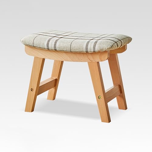 ZDFTGKM Moderne gepolsterte Eingangsbank, Beine aus massivem Hartholz, einfach zu montieren, Holz, 48 x 30 x 40 cm von ZDFTGKM