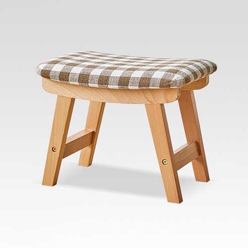 ZDFTGKM Moderne gepolsterte Eingangsbank, Beine aus massivem Hartholz, einfach zu montieren, Holzbraun, 48 x 30 x 40 cm ZDFTGKM Moderne gepolsterte Eingangsbank, Beine aus massivem Hartholz, einfach zu montieren, Holzbraun, 48 x 30 x 40 cm von ZDFTGKM