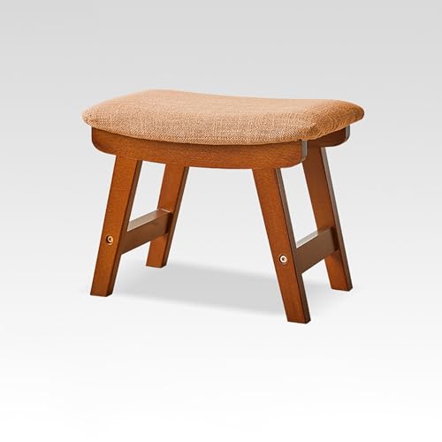 ZDFTGKM Moderne gepolsterte Eingangsbank, Beine aus massivem Hartholz, einfach zu montieren, Walnuss-Orange, 48,5 x 26 x 29 cm ZDFTGKM Moderne gepolsterte Eingangsbank, Beine aus massivem Hartholz, einfach zu montieren, Walnuss-Orange, 48,5 x 26 x 29 cm von ZDFTGKM