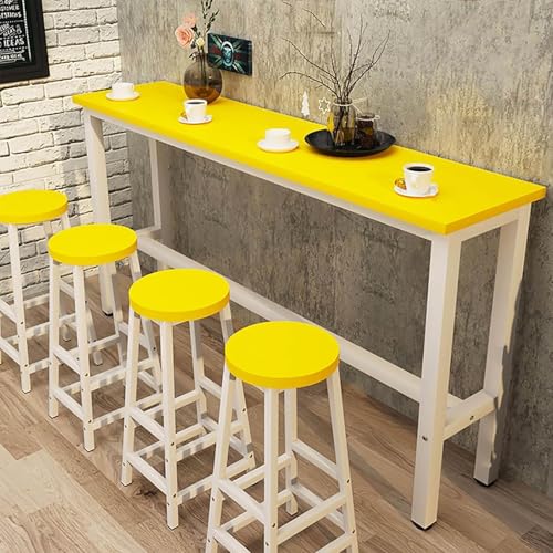 ZDFTGKM Moderner Bartisch aus Holz, rechteckig, Konsole, Sofa, Theke, Höhe, Esszimmer, langes Frühstück, Küche, Kaffee, Balkon, Geländer (100,1 cm L x 30 cm B 100,1 cm H, F) von ZDFTGKM