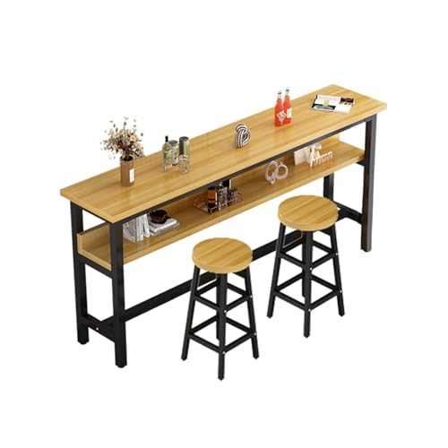 ZDFTGKM Moderner Holz-Küchentisch mit Hochplatte, schmaler Patio Bar Industriebar Tischplatte Höhe geeignet für Wohnzimmer, Restaurant, Bar (47 x 15,8 x 105 cm) von ZDFTGKM