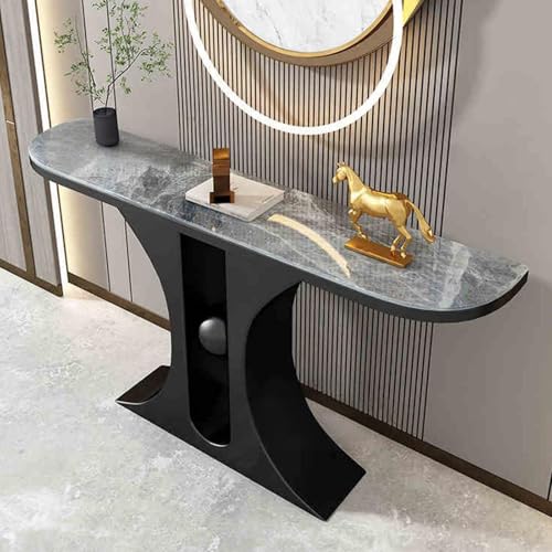 ZDFTGKM Moderner Konsolen-Akzenttisch, kleiner Eingangsbereich mit Stauraum, schmales Sofa für Flur, Wohnzimmer (Grau B, 100 cm) von ZDFTGKM