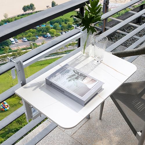 ZDFTGKM Multifunktionaler Klapptisch, wandmontierter Esstisch, einfacher Arbeitstisch, moderner Klapptisch, geeignet für Büros, Schlafzimmer, Zimmer, Restaurants (Farbe: Weiß, Größe L100) von ZDFTGKM