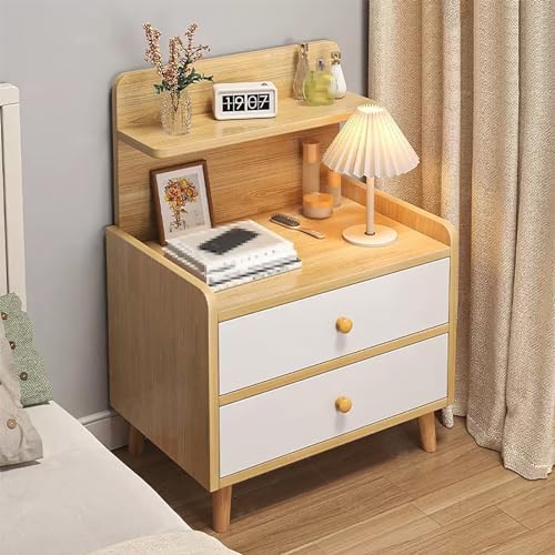 ZDFTGKM Nachttisch für Schlafzimmer, Nachttisch, Nachttisch, Nachttisch mit Schublade, Schreibtisch, Beistellschrank, Schlafzimmer, Wohnzimmer (Farbe: Holz, Größe B 40 x 34 x 70 cm) von ZDFTGKM