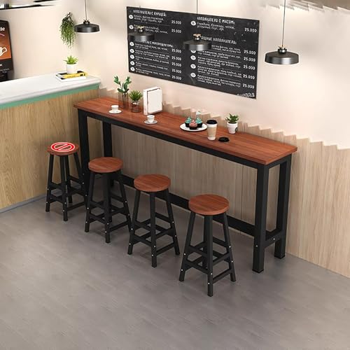 ZDFTGKM Rechteckiger Bartisch und Stühle, Kücheninsel, einfach zu montieren, für Wohnzimmer, Flur, Walnuss, 140 x 40 x 105 cm ZDFTGKM Rechteckiger Bartisch und Stühle, Kücheninsel, einfach zu montieren, für Wohnzimmer, Flur, Walnuss, 140 x 40 x 105 cm von ZDFTGKM