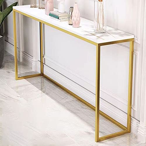 ZDFTGKM Rechteckiger Konsolentisch Steinbank in Weißgold Rückregal gegen die Wand schlanke Leiste Nachttisch schmale Abdeckung Heizkörper Marmorierung 47" L x 8" B 31,5" H ZDFTGKM Rechteckiger Konsolentisch Steinbank in Weißgold Rückregal gegen die Wand schlanke Leiste Nachttisch schmale Abdeckung Heizkörper Marmorierung 47" L x 8" B 31,5" H von ZDFTGKM