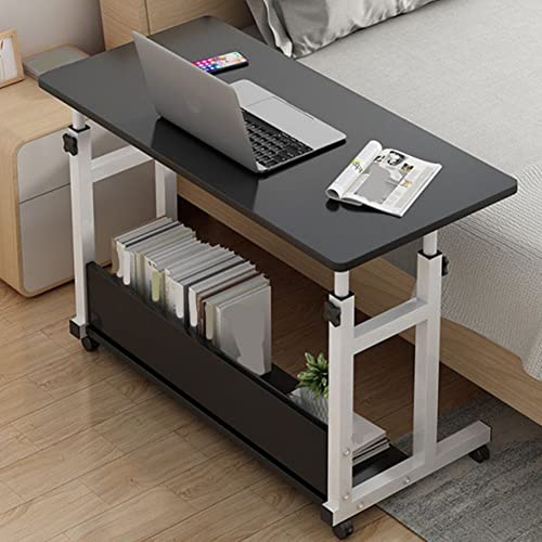 ZDFTGKM Schreibtisch aus Holz, verstellbar, stehend mit Rollen, Computer-Nachttisch, bewegliches Heben, kleines Schlafzimmer, Studentenvermietung, schwarz, 80 cm L x 50 cm B 59,7 cm H ZDFTGKM Schreibtisch aus Holz, verstellbar, stehend mit Rollen, Computer-Nachttisch, bewegliches Heben, kleines Schlafzimmer, Studentenvermietung, schwarz, 80 cm L x 50 cm B 59,7 cm H von ZDFTGKM
