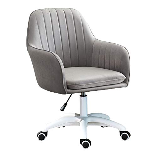 ZDFTGKM Schreibtischstuhl, Drehstuhl, Arbeitszimmer, Arbeitszimmer, Bürostuhl, Samt, gepolstert, Computer, verstellbare Höhe: 42–52 cm, drehbarer Schminktisch für Mädchen von ZDFTGKM