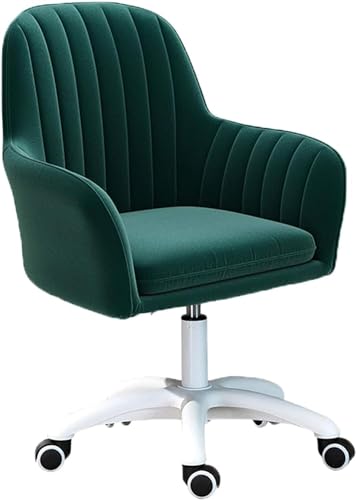 ZDFTGKM Schreibtischstuhl, Drehstuhl, Arbeitszimmer, Arbeitszimmer, Bürostuhl, gepolstert, verstellbare Höhe: 42–52 cm (Größe: Größe, Farbe: Grün) von ZDFTGKM