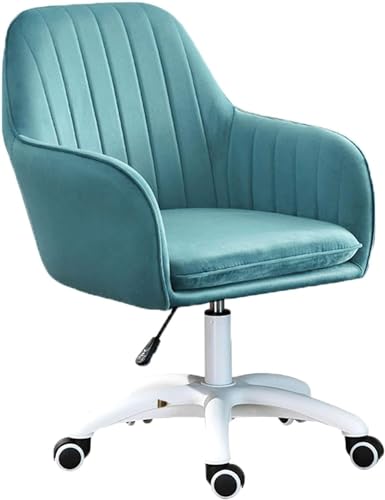 ZDFTGKM Schreibtischstuhl, Drehstuhl, Arbeitszimmer, Arbeitszimmer, Bürostuhl, gepolstert, verstellbare Höhe: 42–52 cm (Größe: Größe, Farbe: Seeblau) von ZDFTGKM