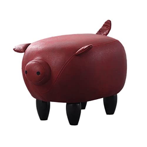 ZDFTGKM Schwein Fußhocker Tier - Niedriger Hocker mit Holzbeinen, Kunstleder Sofa Hocker für Schlafzimmer und Wohnzimmer Niedliches Design ZDFTGKM Schwein Fußhocker Tier - Niedriger Hocker mit Holzbeinen, Kunstleder Sofa Hocker für Schlafzimmer und Wohnzimmer Niedliches Design von ZDFTGKM