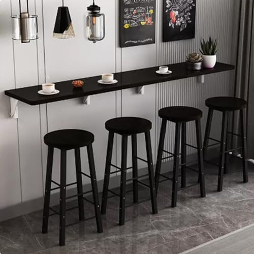 ZDFTGKM Wandklapptisch, Holz-Computer-Esstisch, Klapptisch, Wandklapptisch, Wandklappschreibtisch, klappbares Design, nimmt wenig Platz EIN, geringe Raumaufteilung (Farbe: Schwarz, von ZDFTGKM