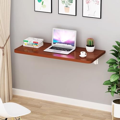 ZDFTGKM Wandmontierter Klapptisch, schwebender Schreibtisch, Wandschreibtisch zusammenklappbar für kleine Räume, zusammenklappbarer Tisch, funktionaler hängender Esstisch, für Heimarbeitsplatz von ZDFTGKM