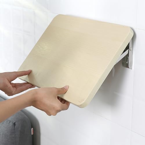 ZDFTGKM Wandmontierter Klapptisch, schwebendes Regal, Massivholz, multifunktionaler Klapptisch, Wandregal, geeignet für Büros, Schlafzimmer, Arbeitszimmer, Restaurants (Größe (L x B): 30 x 21 cm von ZDFTGKM
