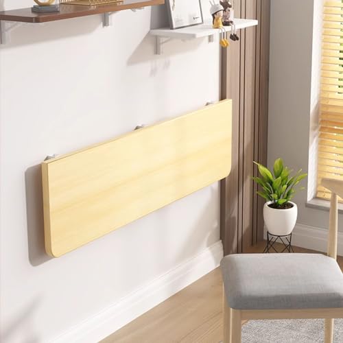 ZDFTGKM Wandmontierter Schreibtisch, zusammenklappbar, multifunktionaler Klapptisch, einfacher Arbeitstisch, stabiler Tisch, geeignet für Büros, Schlafzimmer, Zimmer, Restaurants (Farbe: Holzfarbe ZDFTGKM Wandmontierter Schreibtisch, zusammenklappbar, multifunktionaler Klapptisch, einfacher Arbeitstisch, stabiler Tisch, geeignet für Büros, Schlafzimmer, Zimmer, Restaurants (Farbe: Holzfarbe von ZDFTGKM