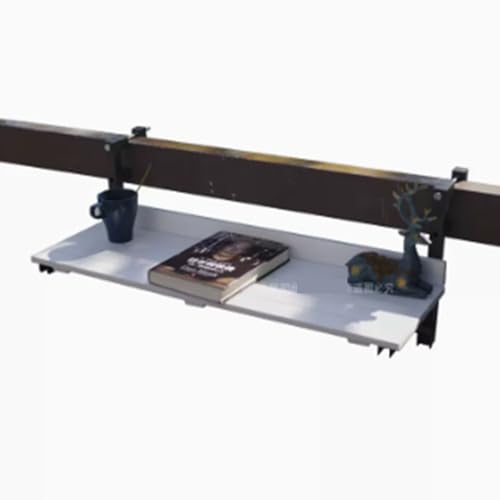 ZDFTGKM Weißer Wandschreibtisch, weiße Balkonmöbel, klappbarer Schreibtisch, Balkontisch, Wandschreibtisch, klappbarer Schreibtisch, schwebender Schreibtisch, Wandtisch (Größe: 80 x 26 cm) von ZDFTGKM