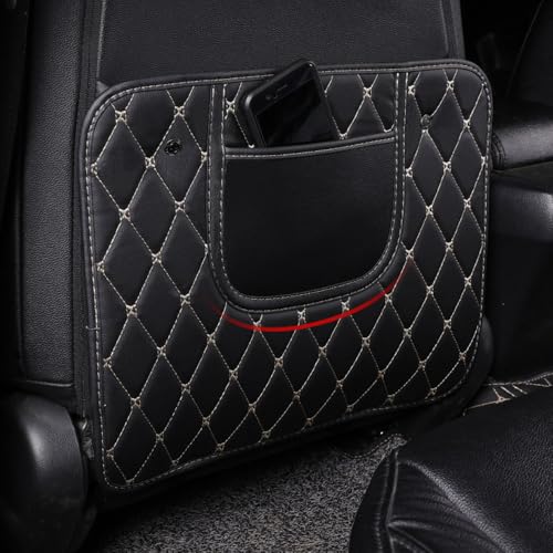 ZDHXZYQ Rückenlehnenschutz Auto für Skoda Superb III (Typ 3V), Leder Autositz Rückenlehne Protector, wasserdichte Autositz-Schutzmatte Kick Mats,A-Small von ZDHXZYQ