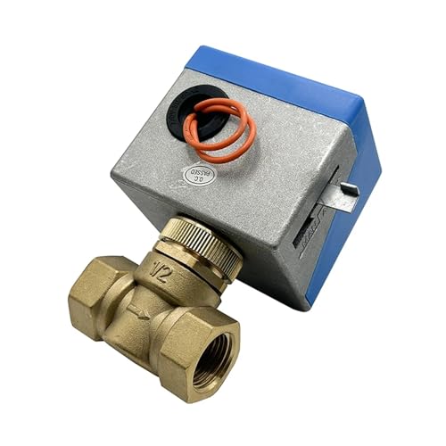 1/2 '' 2-Wege-elektrisches Absperrventil 220 V Messing-Motorventile 2-Draht-Fan-Coil-Klimaanlage Wasserschalter(24VAC) von ZDKAIKCOA