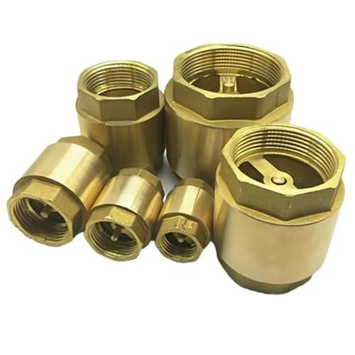 1/2" 3/4" 1" 1-1/4" 1-1/2" 2" BSP Brass Hex In-Line Spring One Way Check Valve Non-Return Valve(1/2") von ZDKAIKCOA
