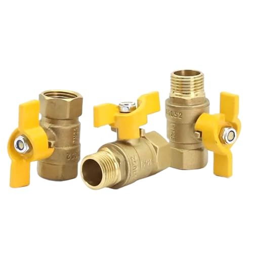 1/2 "3/4" 1 "Innengewinde Kugelhahn Adapter Extender Stop Wasserschlauch Kupplung Gemeinsame Bewässerung Gartenbewässerung Zubehör(1I2 Inch-M to F) von ZDKAIKCOA