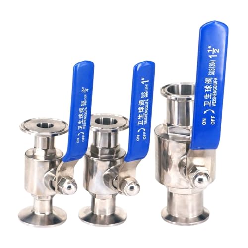 1,5 "2" 2,5 "Tri Clamp Ferrule 304 Edelstahl Sanitär Ball Ventil for Homebrew Tagebuch(38x50.5mm 1.5 in. TC,316) von ZDKAIKCOA