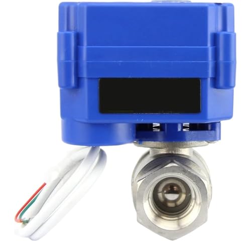 Kugelhahn - 1/2" Edelstahl-Kugelhahn mit vollem Durchgang, 9-24 V AC/DC und 2-Draht-Auto-Return-Setup von Kugelhahn - 1/2" Edelstahl-Kugelhahn mit vollem Durchgang, 9-24 V AC/DC und 2-Draht-Auto-Return-Setup von von ZDKAIKCOA