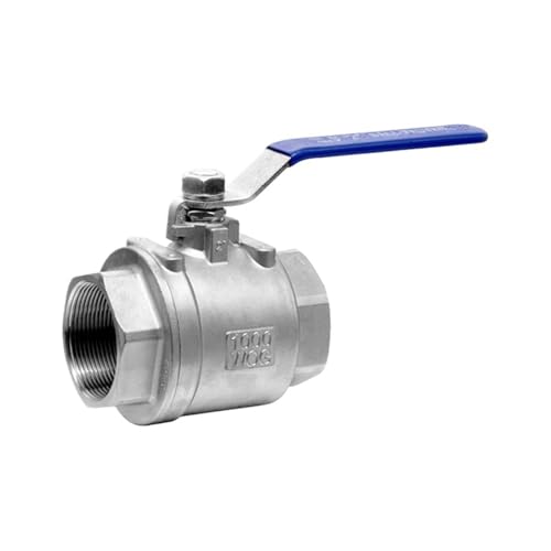 NPT 1/2" 3/4" 1" 1-1/4" 1-1/2" 2" 2,5" 3" 4" Innengewinde Edelstahl SS304 2P Volldurchgangs-Kugelhahn mit Vinylgriff-Gewindeventil(1-1/4") von ZDKAIKCOA