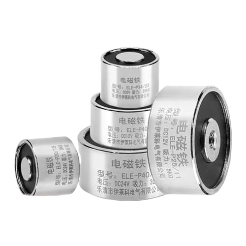 Suction 1.5~120KG 15~1200N Strong Electromagnet Solenoid DC 12v Electromagnet Small Electro 24V Coil Electric Magnet 12/24 Volt(D80H38mm 120KG) von ZDKAIKCOA