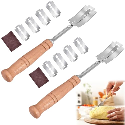 ZDL Bäckermesser,Brot Lahm,2 Stück Baguettemesser Teigmesser,Brotmesser Backen,Teig Rasiermesser, Brot Bäcker Cutter, für DIY Brotteig Muster ZDL Bäckermesser,Brot Lahm,2 Stück Baguettemesser Teigmesser,Brotmesser Backen,Teig Rasiermesser, Brot Bäcker Cutter, für DIY Brotteig Muster von ZDL