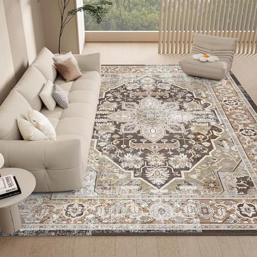 ZDLLDZ Boho-Teppich, maschinenwaschbar, Outdoor-Camping-Teppich, weich, rutschfest, kurzflorig, für Wohnzimmer und Schlafzimmer, 40 x 60 cm von ZDLLDZ