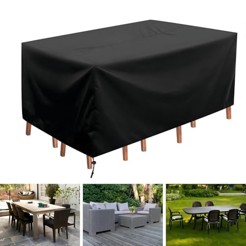 ZDLLDZ Gartenmöbel Abdeckung Wasserdicht 155x130x74cm Abdeckplane Gartenmöbel 420D Oxford Gewebe Winddicht UV-Beständiges Abdeckung Gartenmöbel Winterfest Abdeckplane Gartenmöbel von ZDLLDZ