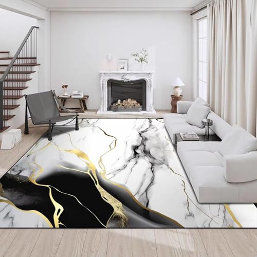 ZDLLDZ Luxuriöser moderner Teppich für Wohnzimmer, große Couchtische, Dekorationsmatte, waschbare Flächenteppiche, rutschfeste Eingangstürmatten, 40 x 60 cm von ZDLLDZ