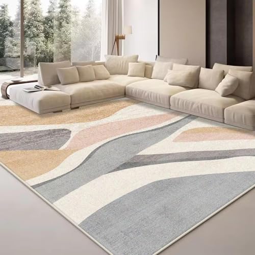 ZDLLDZ Moderner Abstrakter Teppich, großflächiger Wohnzimmerteppich, rutschfest, Schlafzimmerdekoration, waschbar, für Sofa, Couchtisch, 160 x 230 cm ZDLLDZ Moderner Abstrakter Teppich, großflächiger Wohnzimmerteppich, rutschfest, Schlafzimmerdekoration, waschbar, für Sofa, Couchtisch, 160 x 230 cm von ZDLLDZ