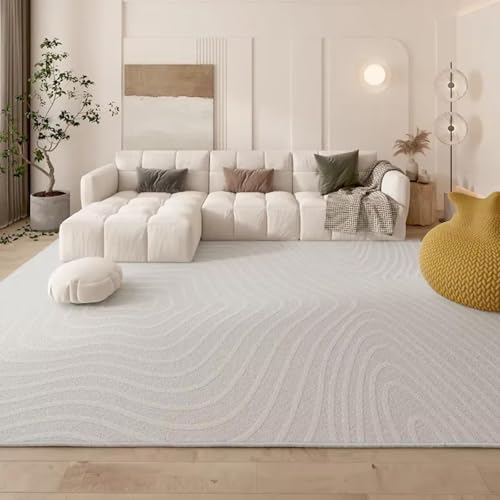 ZDLLDZ Moderner Stil Wohnzimmer Dekoration Linienmuster Teppich Große Flächenteppiche für Schlafzimmer Lounge Bodenmatte Home Waschbarer Teppich 60x110cm/24x43in von ZDLLDZ