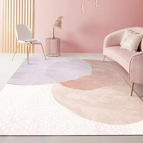 ZDLLDZ Rosa, moderner, minimalistischer Teppich für Schlafzimmer, Wohnzimmer, Sofa, Seitendecke, rutschfest, maschinenwaschbar, 90 x 120 cm ZDLLDZ Rosa, moderner, minimalistischer Teppich für Schlafzimmer, Wohnzimmer, Sofa, Seitendecke, rutschfest, maschinenwaschbar, 90 x 120 cm von ZDLLDZ
