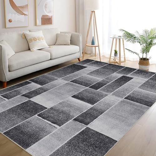 ZDLLDZ Teppich, modernes geometrisches Dekor, für Schlafzimmer, maschinenwaschbarer Teppich für Wohnzimmer, Esszimmer, Eingangsbereich (180 x 270 cm) von ZDLLDZ