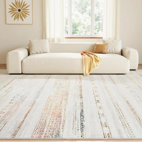 ZDLLDZ Teppiche für das Wohnzimmer, maschinenwaschbar, Used-Look, für den Innenbereich, neutraler Boho-Teppich, ultraweicher Teppich, 40 x 100 cm von ZDLLDZ