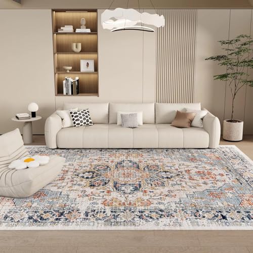 ZDLLDZ Waschbarer, Rutschfester Teppich im Vintage-Boho-Design für Wohnzimmer und Schlafzimmer, traditionell gewebte Teppiche, 160 x 200 cm ZDLLDZ Waschbarer, Rutschfester Teppich im Vintage-Boho-Design für Wohnzimmer und Schlafzimmer, traditionell gewebte Teppiche, 160 x 200 cm von ZDLLDZ