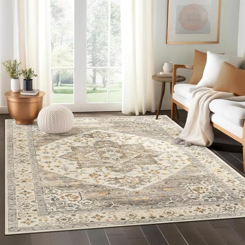 ZDLLDZ Waschbarer moderner Flächenteppich, rutschfest, maschinenwaschbar, Vintage-Beige, großer Teppich für Wohnzimmer, Esszimmer, Dekoration, 40 x 60 cm ZDLLDZ Waschbarer moderner Flächenteppich, rutschfest, maschinenwaschbar, Vintage-Beige, großer Teppich für Wohnzimmer, Esszimmer, Dekoration, 40 x 60 cm von ZDLLDZ
