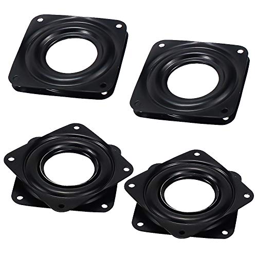 ZDNT 4Stück Drehteller Kugellager Drehbeschlag Drehteller Drehlager Druckkugellager Drehteller Lazy Susan Drehteller Drehlager 360 Grad Drehteller Kugellager für Anzeigen -3 Zoll Schwarz Drehbeschlag von ZDNT