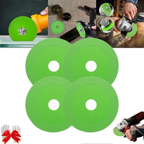 Steinplatten-Schleifscheibe, Steinplatten-Flachschleifklinge, unzerstörbare Scheibe for Winkelschleifer, Fliesen- und Steinplatten-Schneid- und Winkelschleifscheiben, Glas-Trennscheibe(4pcs) von ZDOUXUAN